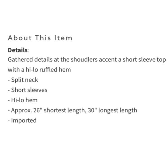 NWT Ro & De Navy Ruffle Tie Neck Top - Picture 6 of 6